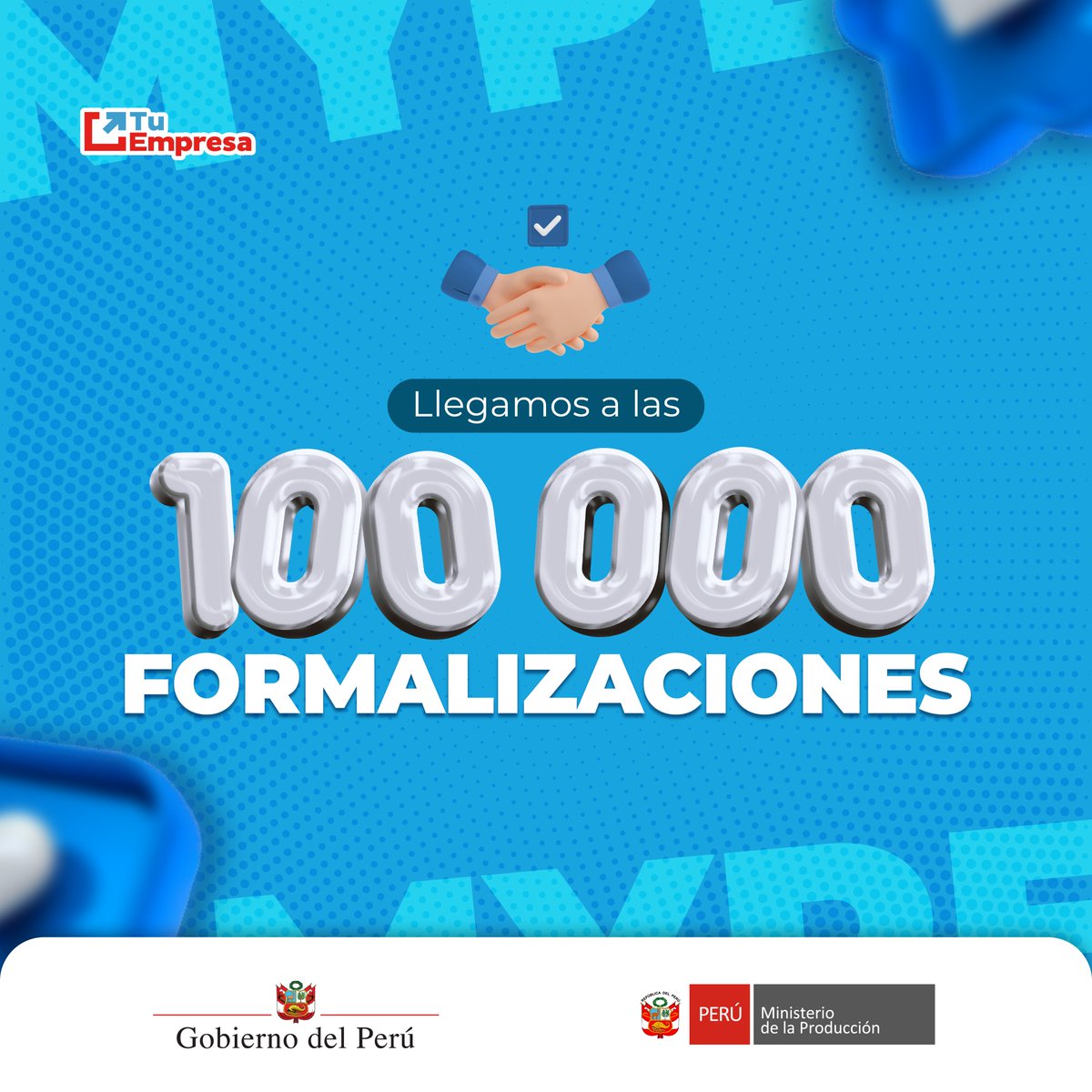 #NotaDePrensa | Más de 100 mil negocios formalizados en todo el país. 🚀