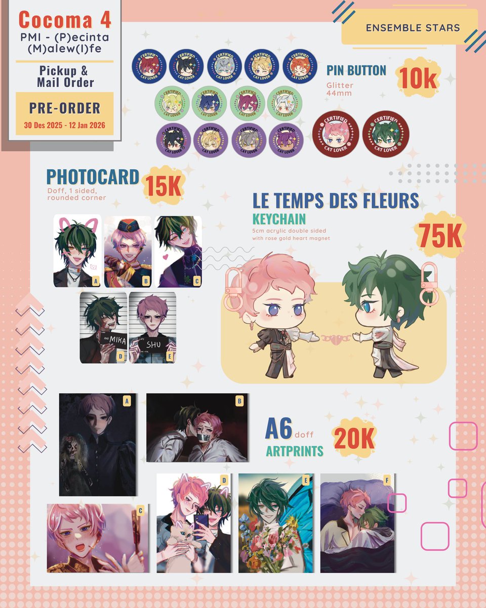 rigelato's tweet photo. [❤️ and 🔁 are appreciated!]

Rigelato’s #Cocoma4 &amp; #CF21 aftersale Pre-order Catalogue

🗓️ 30 Des 2025 - 12 Jan 2026
📫 Pick up &amp; mail order
🔗 PO: https://t.co/3c3SYdGs3e
⭐️ TSHD, Enstars, PLAVE, Original

#Cocoma4 #CF21aftersale 

(1/2) https://t.co/15CsCuVZNz