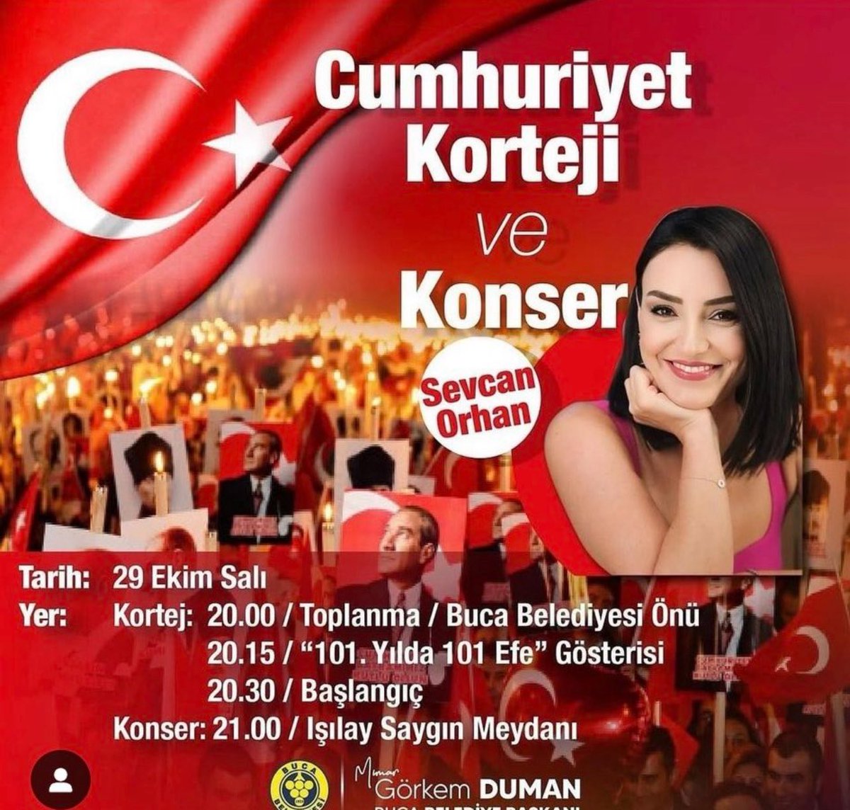 Çalgı çengi belediyeciliğinde son nokta…

Buca Belediye Başkanı Görkem Duman’ın beraber tatile gittiği sevgilisi Sanatçı Sevcan Orhan’ı belediyenin birçok etkinliğinde sahneye çıkarttığı ortaya çıktı. 

Şimdi soru şu: Bu etkinliklerde 
 Sevcan Orhan’a ne kadar ödeme yapıldı?