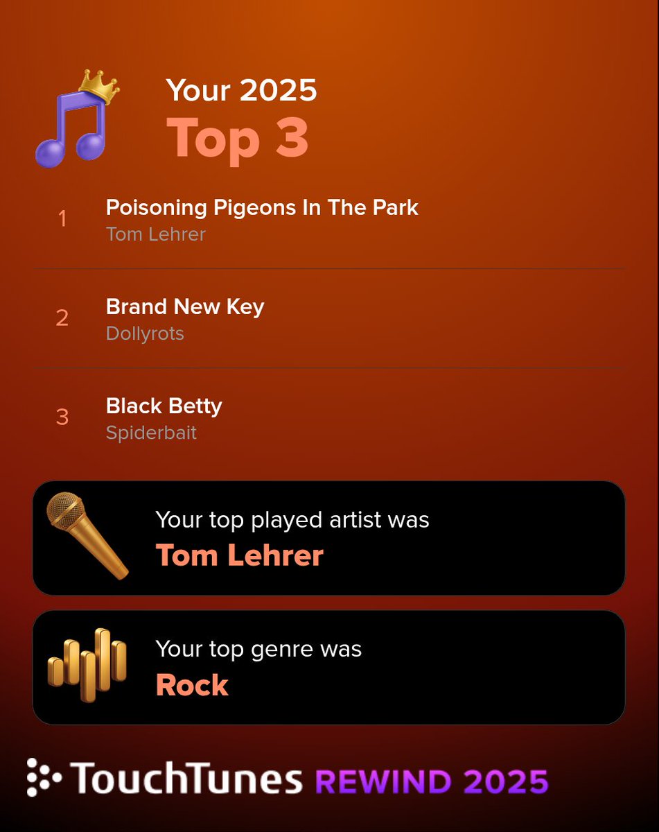 ratmble's tweet image. How many others have anything like this Rewind @TouchTunes? 😉