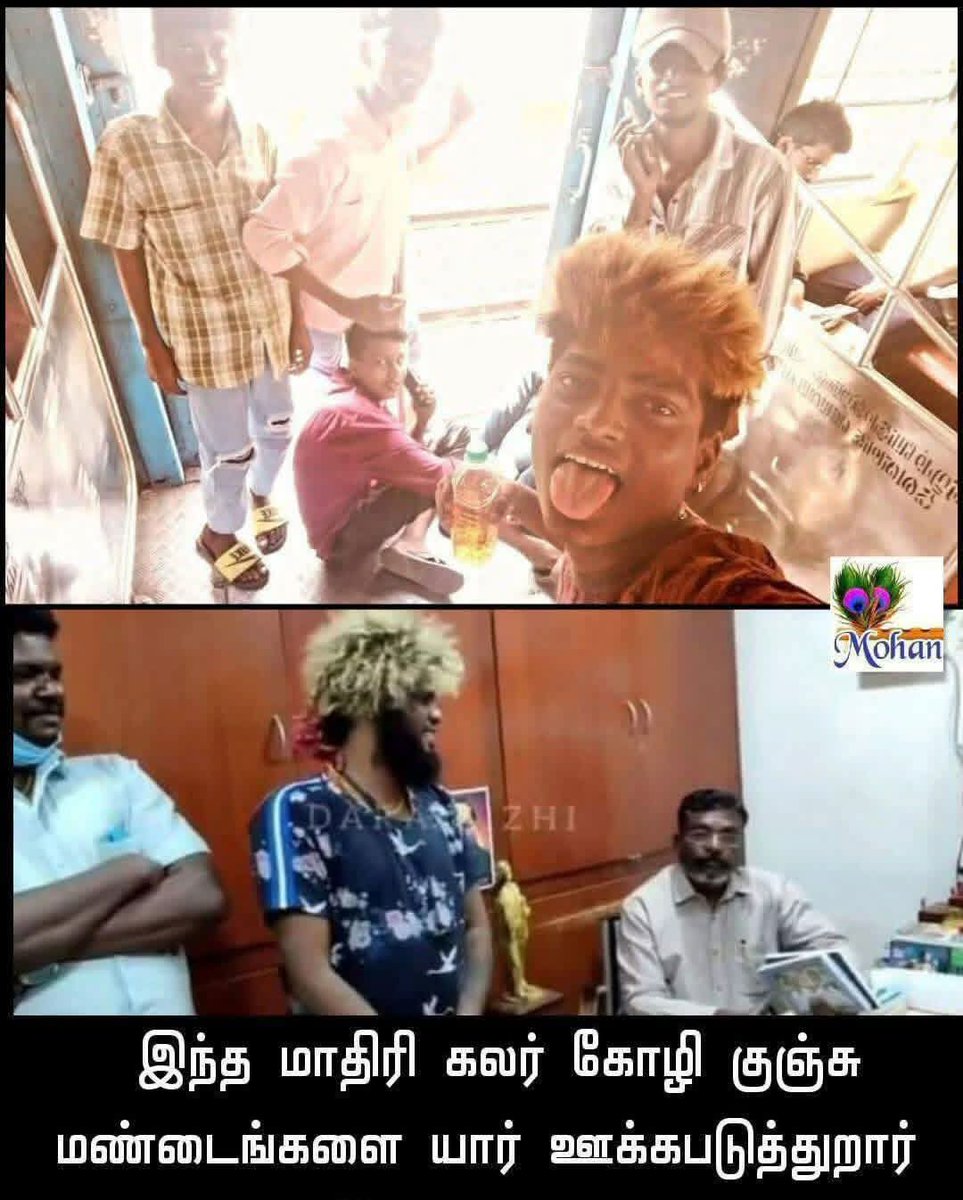 இந்த மாதிரி #கலர்கோழி குஞ்சு நாட்டுக்கும் வீட்டுக்கும் வேண்டாத புறம்போக்கு #மண்டைங்களை யார் #ஊக்க படுத்துகிறார்கள்....