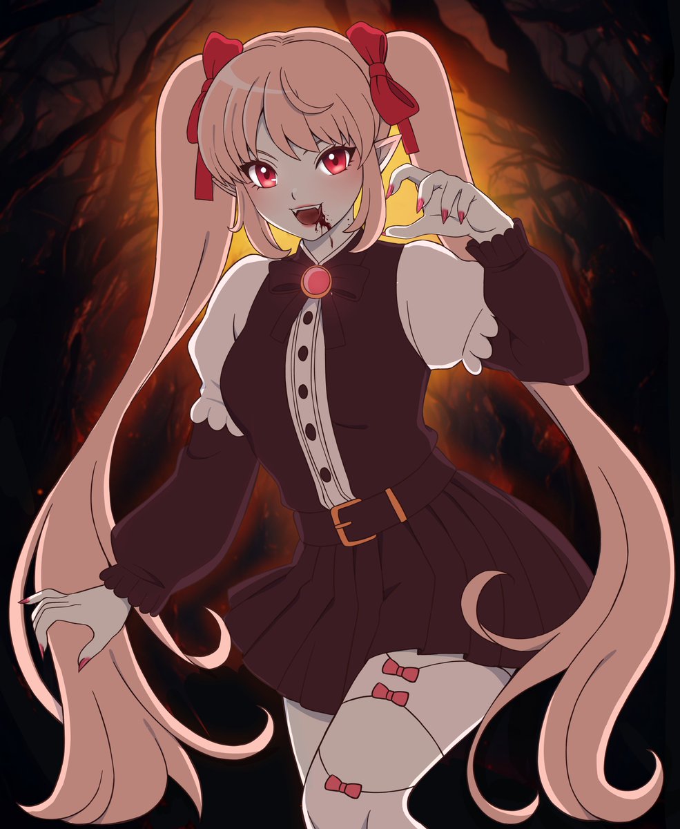 nekodotpng's tweet image. Thirsty vampire 🦇🩸 @Migi_sann