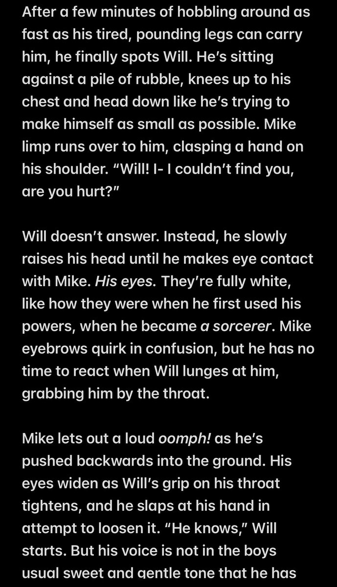 ransfrog's tweet image. “Give love that one more chance”- a fic about Mike’s final monologue to Will while he’s under Vecna’s control. 

This is my first ever fic I’ve written! sorry I have to post screenshots 🙃 the rest is in replies! Also thanks to the unc byler gc for inspiring this, I love yall 🫶