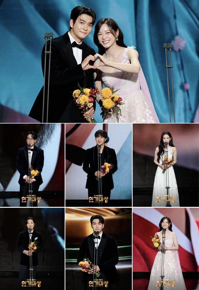 Moon River bagged 7 awards tonight 🏆!

Kim Sejeong x Kang Tae Oh - Best Couple
Kim Namhee - Best Supporting Actor
Lee Shinyoung - Best New Actor 
Hong Suzu - Best New Actress
Jin Goo - Best Character Award
Kang Taeoh - Top Excellence Award for Miniseries (Male)
Sejeong - Top