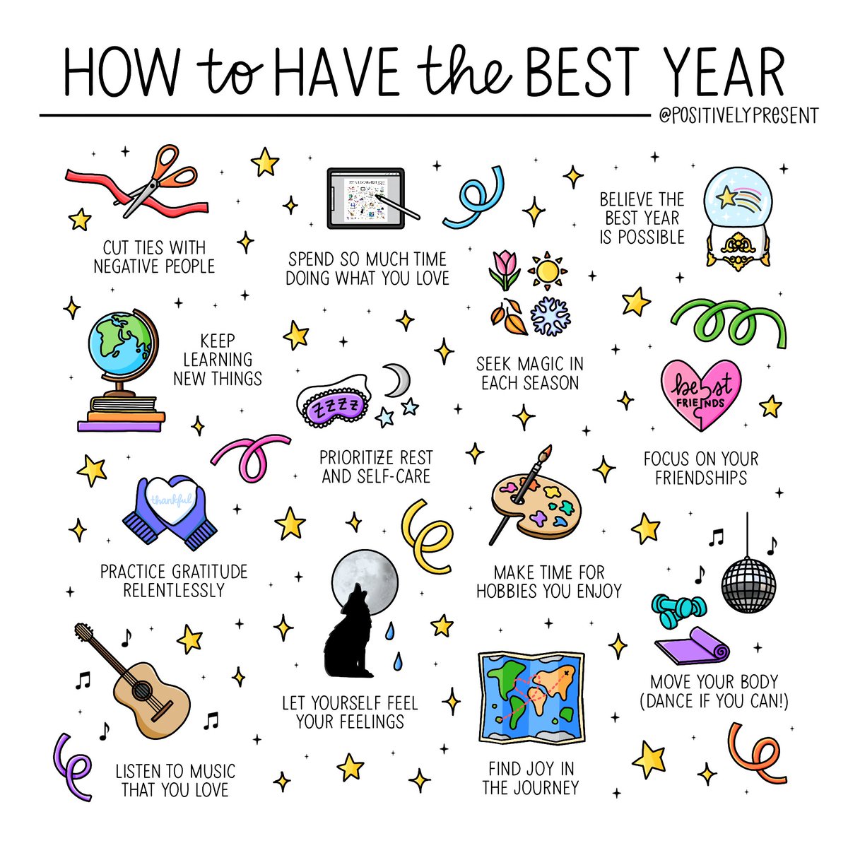 Want to have the best year ever? Try some of these tips! 🥳