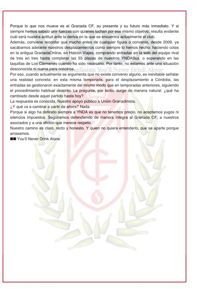 Queremos dar un poco de contexto a lo acontecido ayer, por lo que os invitamos a leer nuestro comunicado oficial y saquen sus propias conclusiones
#YNDA