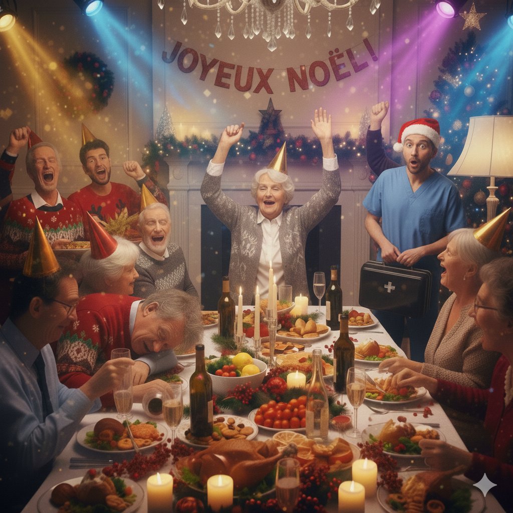 BenjaminVarlet6's tweet image. Enchaîner les tournées des jours de fête, c’est naviguer entre les routes verglacées et les patients qui veulent absolument te faire boire un coup de blanc à 8h du mat. On lâche rien, même si le foie dit stop ! 💪✨
Bon  courage à mes collègues #idel
#FNI