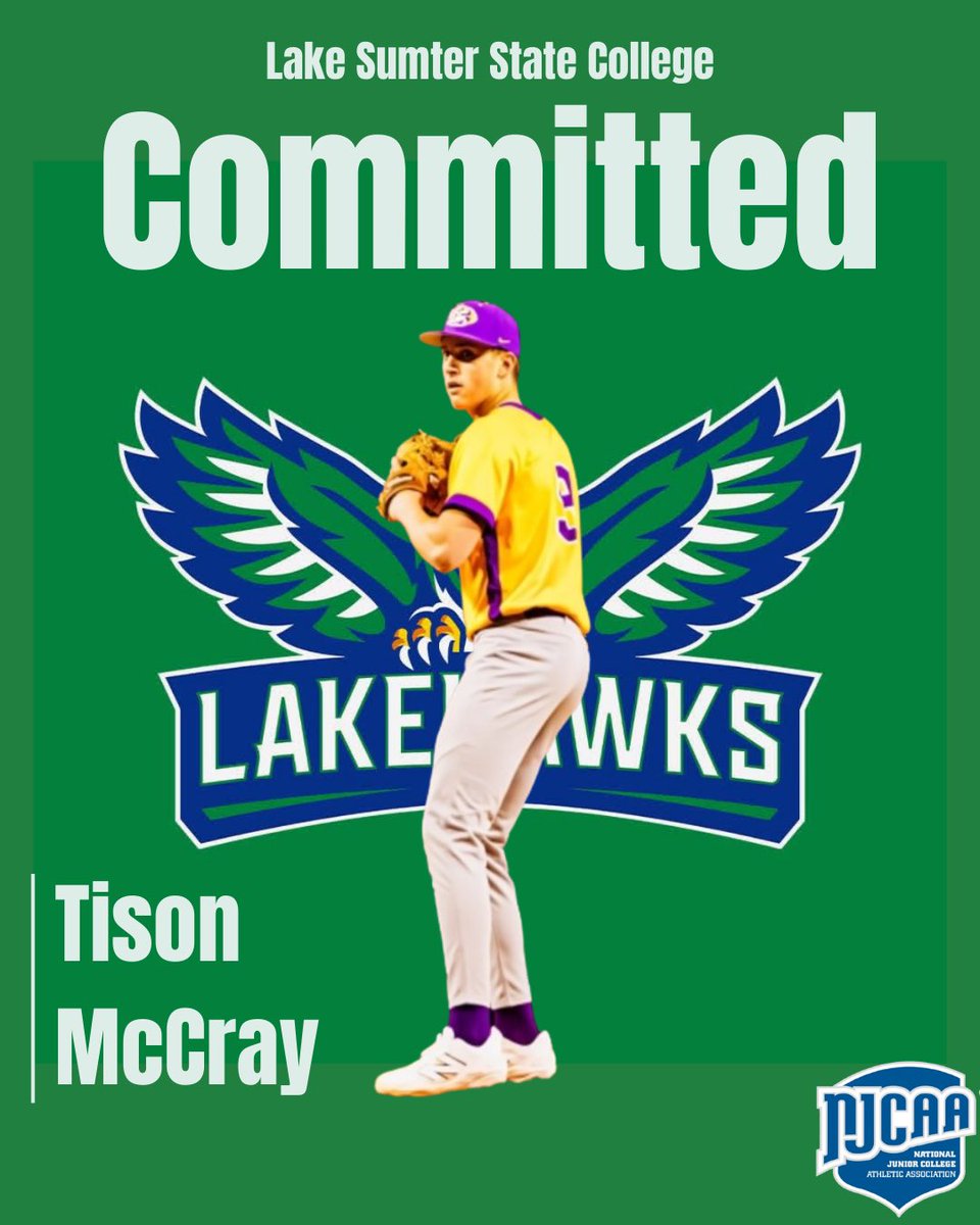 Blessed to announce my commitment to Lake Sumter State College. Thank you to God, my family, my coaches, and everyone else who has helped me along the way. <a href="/RBillings13/">Rich Billings</a> <a href="/jedge23/">Joey Edge</a> <a href="/tigerbaseball80/">Chris Howard</a> <a href="/Blakeking023/">Blake King</a>