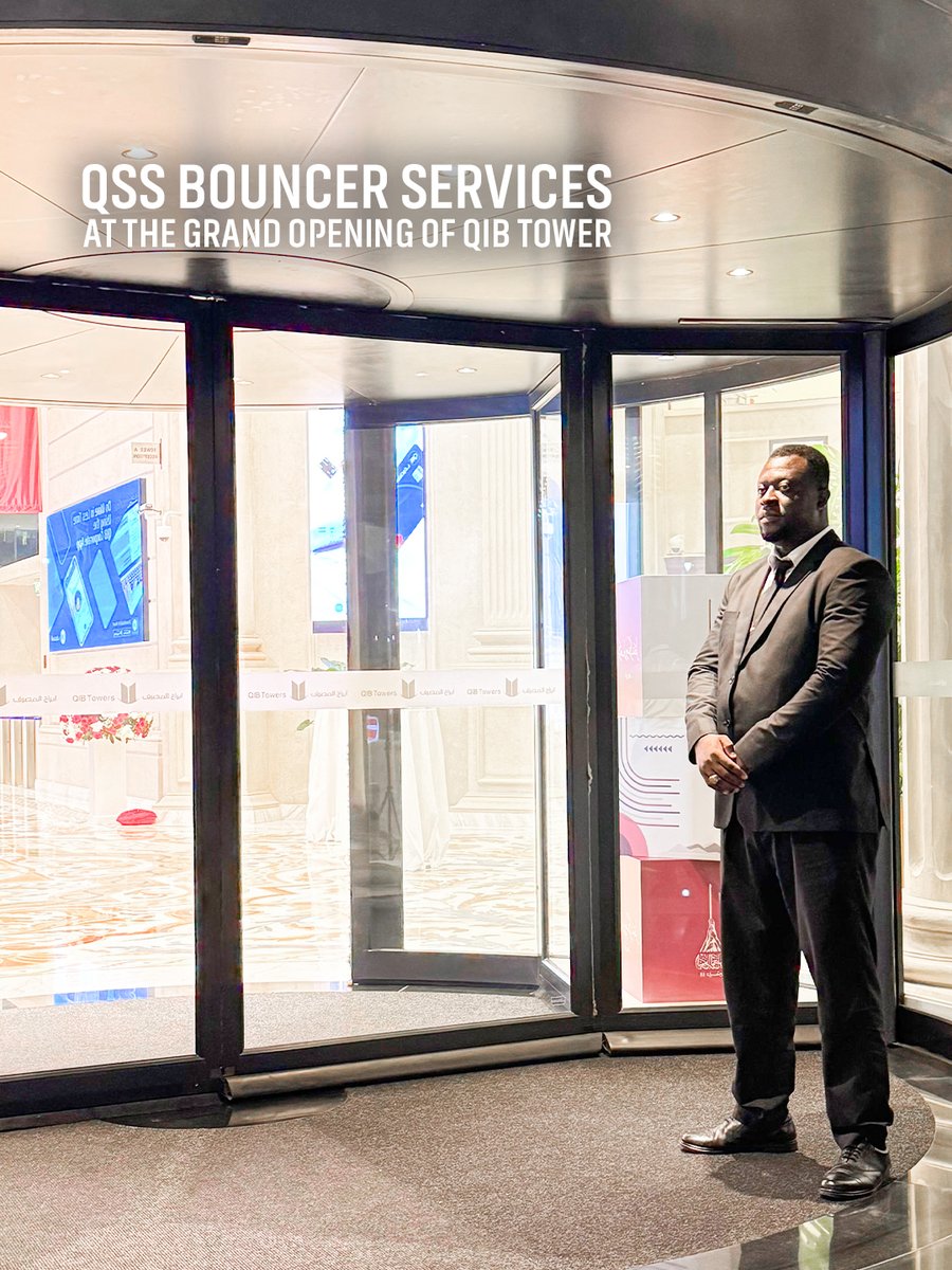qssqatar's tweet photo. At the Grand Opening of QIB Tower, Qatar Security Service (QSS) deployed elite bouncers to secure the event, ensuring control, confidence, and seamless execution for founders and executives.

World-class events demand world-class security.
📞 +974 44721875 https://t.co/oXICmdRZXG