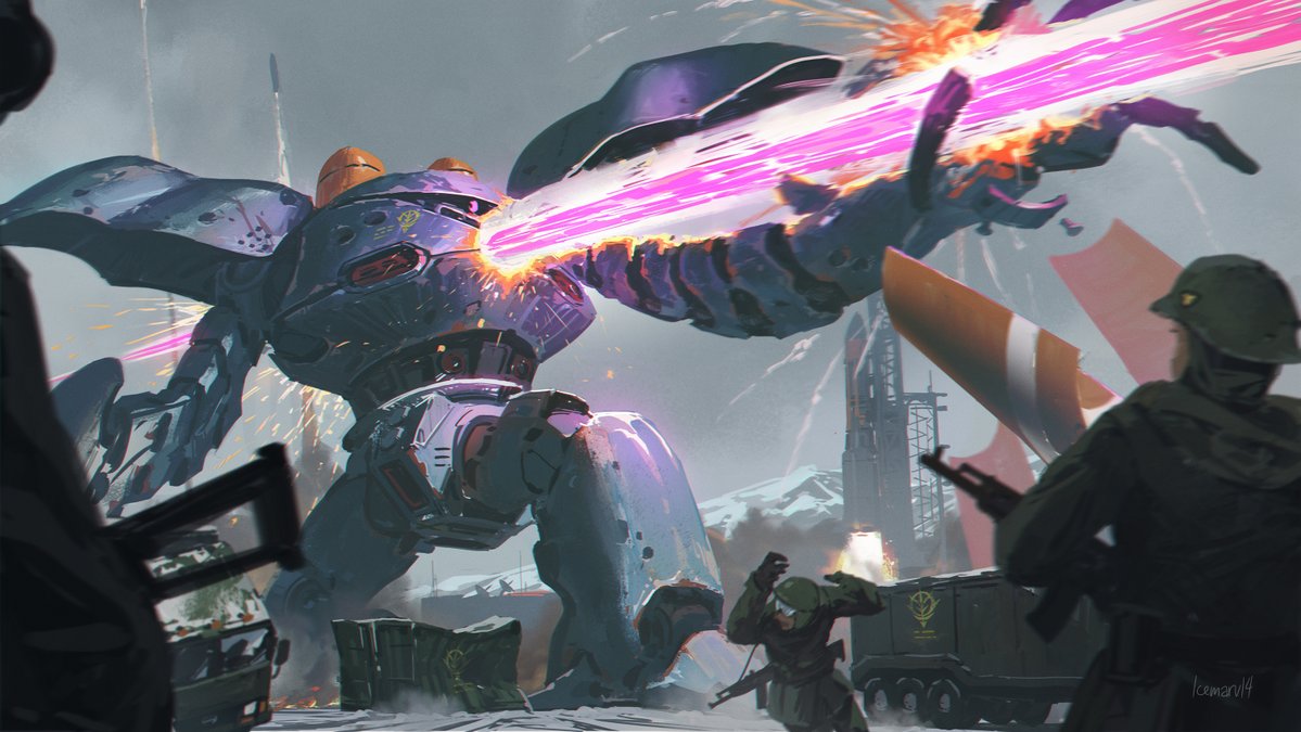 icemarv14's tweet image. Last Stand at the Zeon Arctic Base.
#ガンダム#gundam