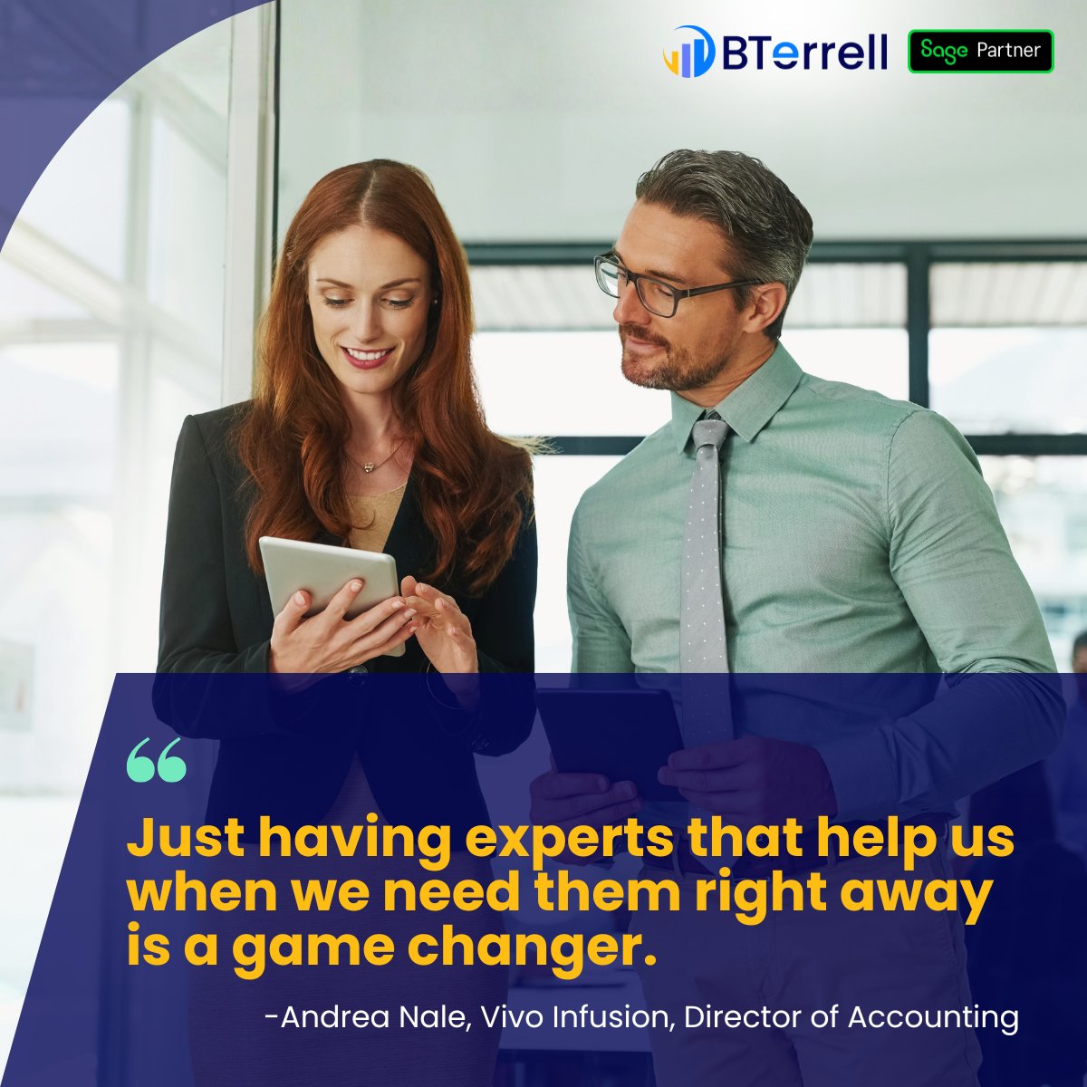 Hard to keep financial data accurate &amp; actionable? <a href="/BTerrellGroup/">BTerrellGroup</a> SmartCare helps teams get more from Sage Intacct with expert guidance, advanced reporting, &amp; optimization. 🚀
“Having experts when needed is a game changer.” —Andrea Nale, Vivo Infusion 
🔗 hubs.ly/Q03Z94gv0