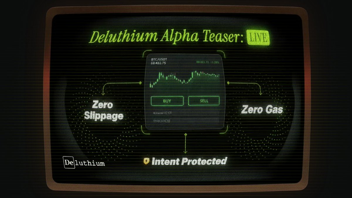 Deluthium's tweet image. The Deluthium Alpha Teaser is LIVE.

The Deluthium Synthesis Engine is fully operational. We have removed the friction to set a new standard:

◾️ 0 Protocol Fees
◾️ 0 Slippage
◾️ 0 Gas

Teaser is online... The Full Alpha is imminent.

👉 ENTER deluthium.ai/en/swap-plus?c…