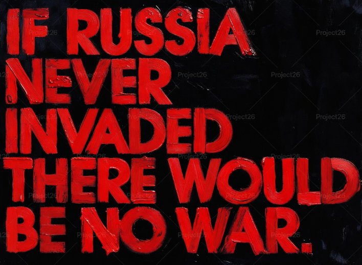 "If russia never invaded there would be no war."

Hope it's clear enough 🤷‍♀️