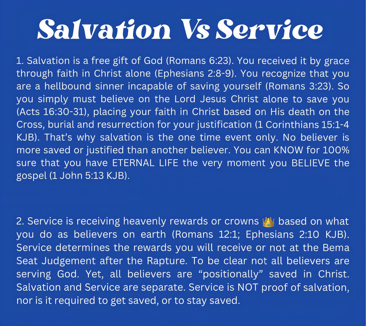 HisBloodSaves's tweet image. Spiritual growth after salvation is not automatic nor is it guaranteed. We are not robots. That is why there is so many books in the NT that exhort our purpose as saved children of God created unto good works that we SHOULD (out of love) walk in them, not MUST.