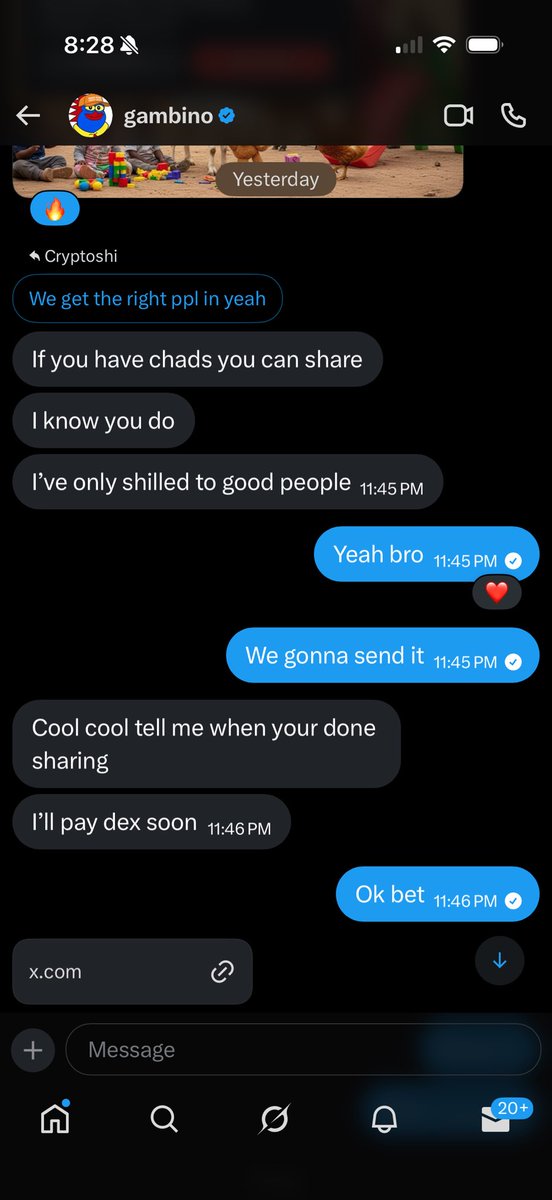 I can’t believe I’m having to make this tweet 

I haven’t known @tisgambino long but we were in some projects together, recently 

He followed me, so I followed him back 

He dm me last night just as I was getting rdy to fall asleep 

Asking me to buy his new launch

I figure