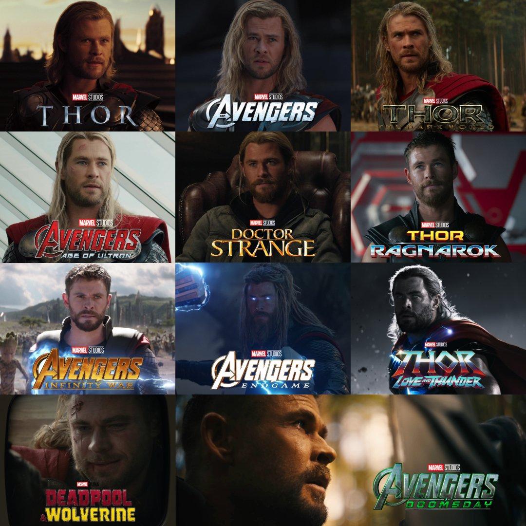 BeyondTheMarvel's tweet photo. Chris Hemsworth will make his 11th appearance in the #MCU in ‘AVENGERS: DOOMSDAY’ https://t.co/QTDEHD0uLR