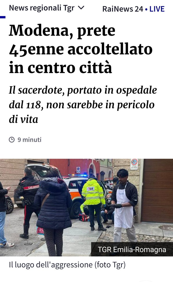 ilgallico50Ac's tweet image. #Modena: un prete Colombiano di 45 anni è stato accoltellato alle spalle. Non sarebbe in pericolo di vita.

Troppo #razzismo in questo paese