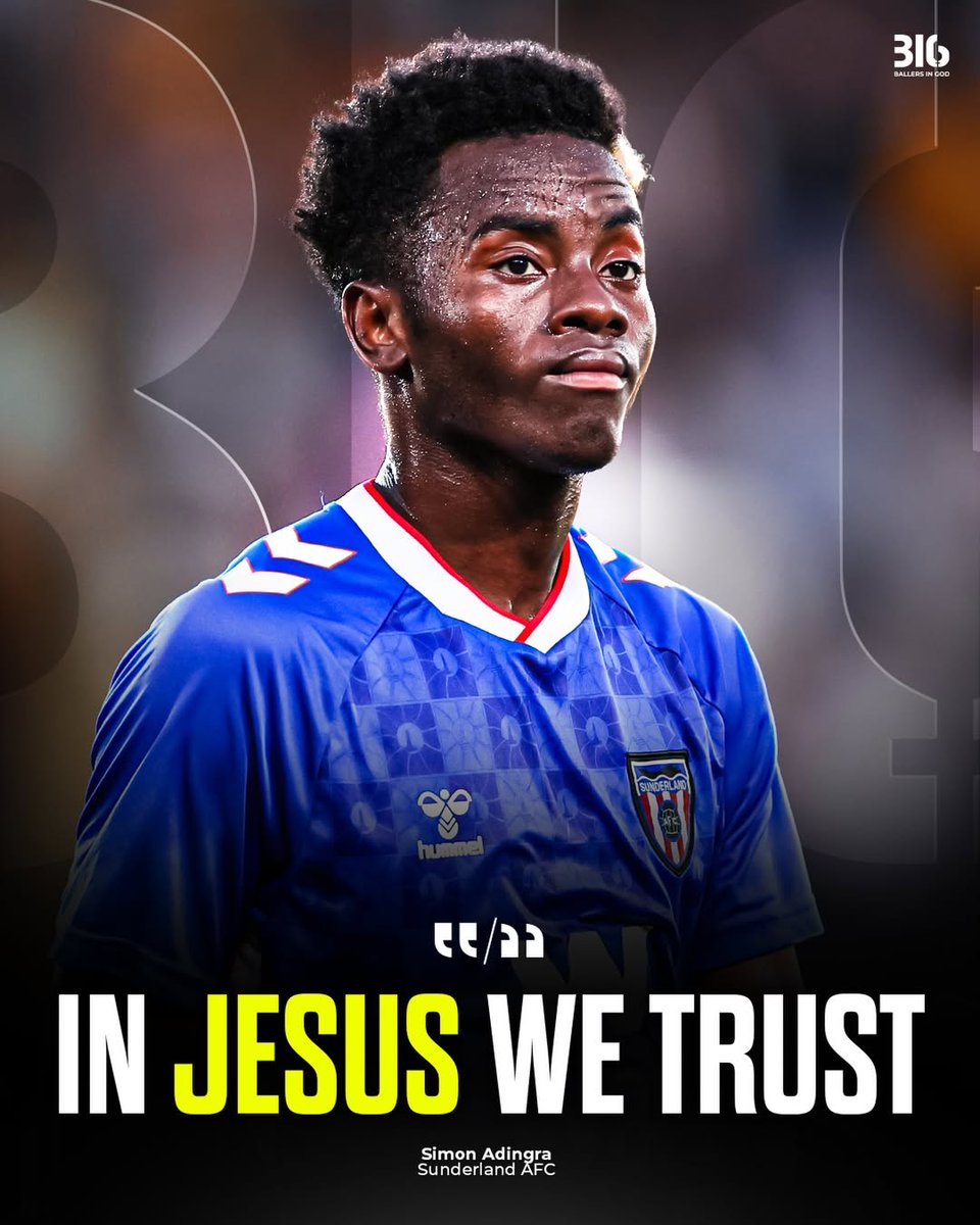 BallersinGod's tweet image. Simon Adingra after scoring for Sunderland:

“In Jesus we trust.”