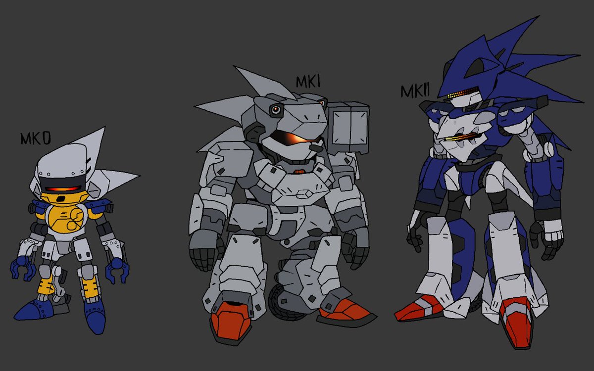 Detzdraws07's tweet photo. he didn't forget to give the Mecha Sonics the same treatment https://t.co/nl1yJ1dgEk