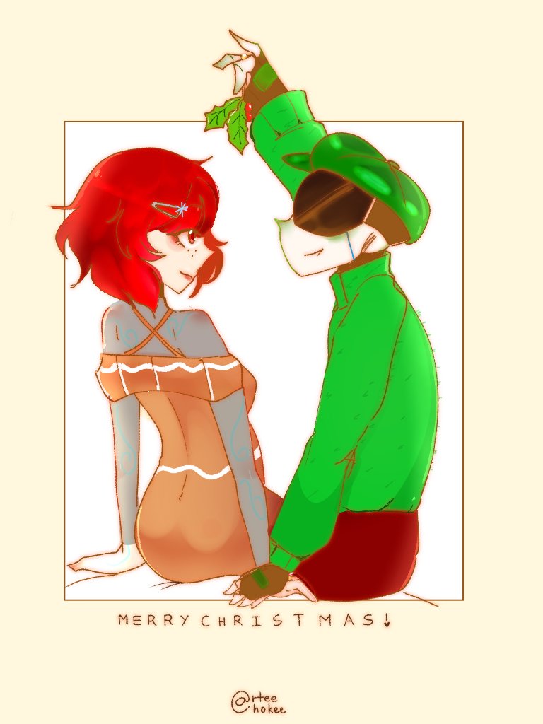 krayokoartz's tweet photo. Merry Late Christmas Everyone! 

Our sweet girl is expecting!

Cherry belongs to @Im_a_Cherry1 
Denten belongs to me

#sweetbeats
#derry
#rejecttale
#acherrytale
#undertaleAU 
#art
#MerryChristmas https://t.co/oYViSfNBjv