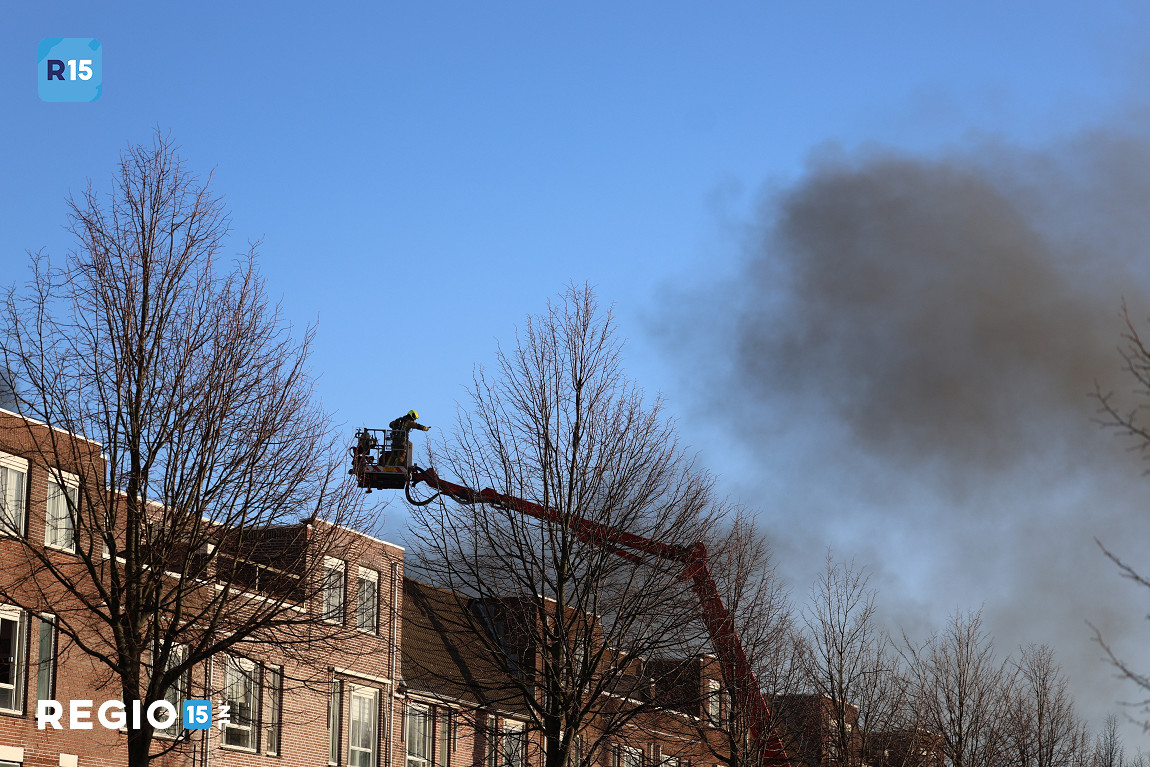 Brand in schuurtjes op de Zuidwal in Den Haag