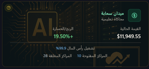 هذا ليس تداولًا…

هذا ميدان سحابة 

محاكاة تعليمية تُظهر كيف يتصرف المنهج تحت ضغط السوق.

الأرقام هنا للتعلّم،
وليس للإغراء.