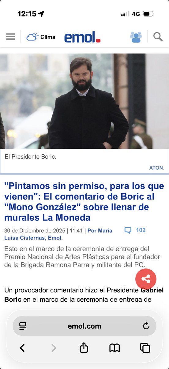 ⁦<a href="/GabrielBoric/">Gabriel Boric Font</a>⁩ este comentario demuestra la MUGRE DE PRESIDENTE que eligieron! Un vago, sinvergüenza