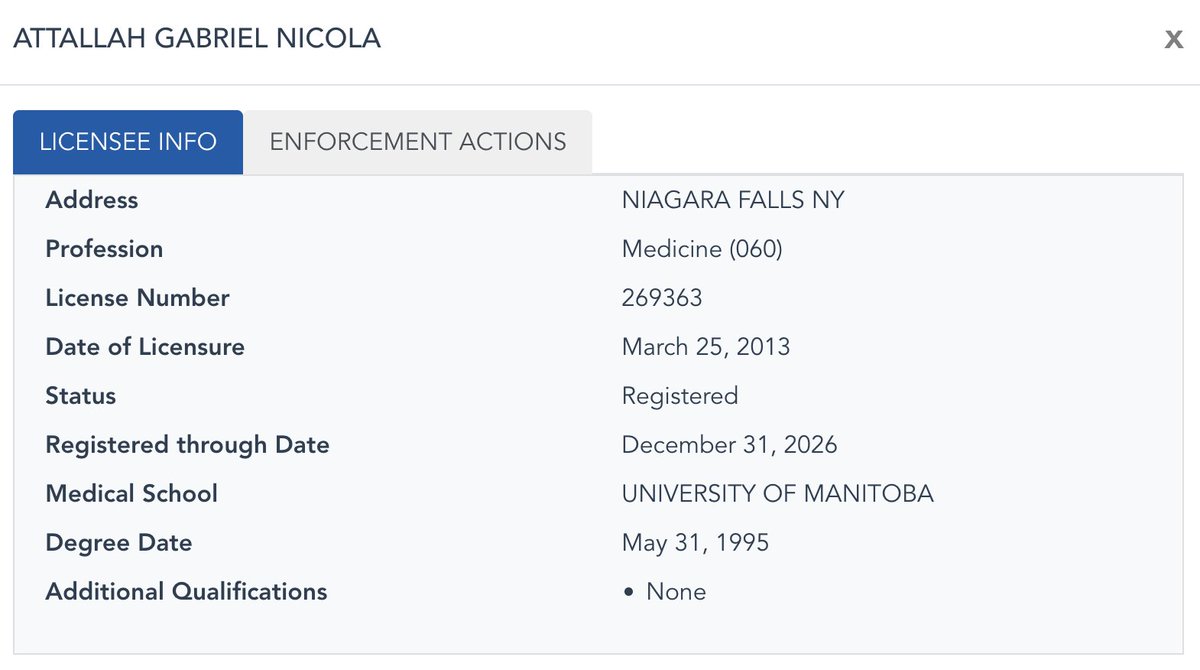 StopAntisemites's tweet image. Dr. Gabriel Nicola Attallah was investigated for billing fraud in Canada.

He then relocated to Niagara Falls NY and has an active medical license. In his spare time, Dr. Attallah takes to X to support Hamas as "resistance" and goes out of his way to defend Hamas. 

Dr. Gabrie…