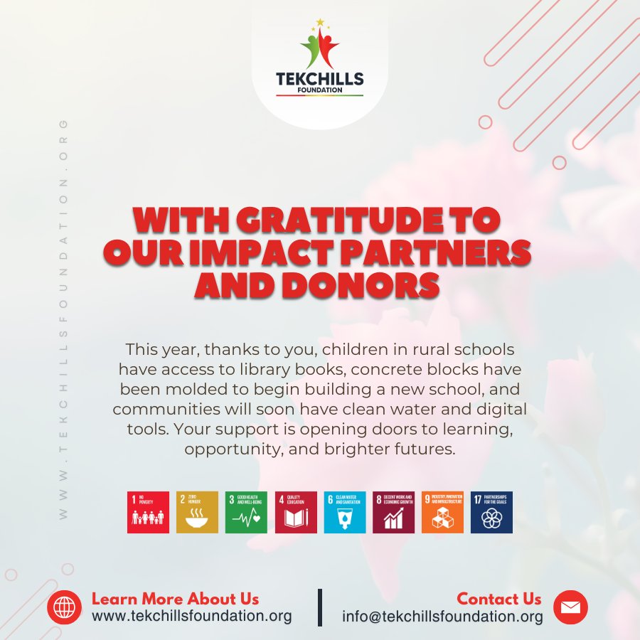 TekchillsF's tweet photo. As the year closes, we thank our #partners and #donors for empowering children and youth in rural communities. 

Your support has sparked learning, hope, and opportunity. 

#SocialImpact #Nonprofit #Education #YouthEmpowerment #Gratitude https://t.co/YLvKMYZJmv