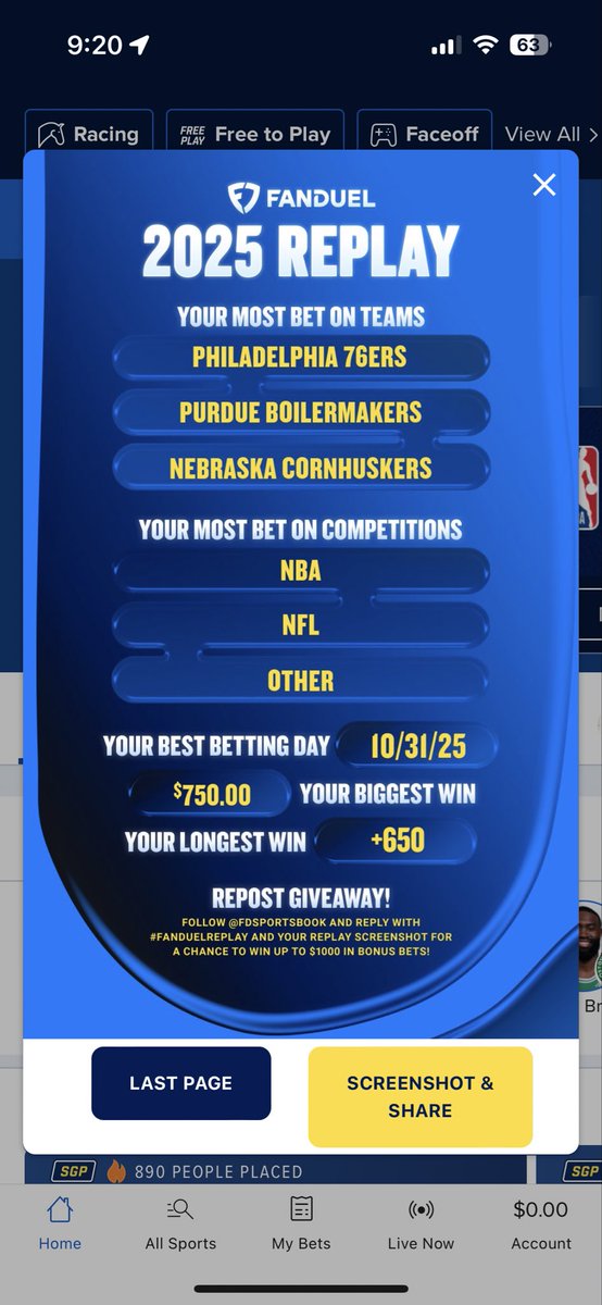 mikeypprops's tweet photo. @FDSportsbook #FanDuelReplay https://t.co/iq0gxxaJyF