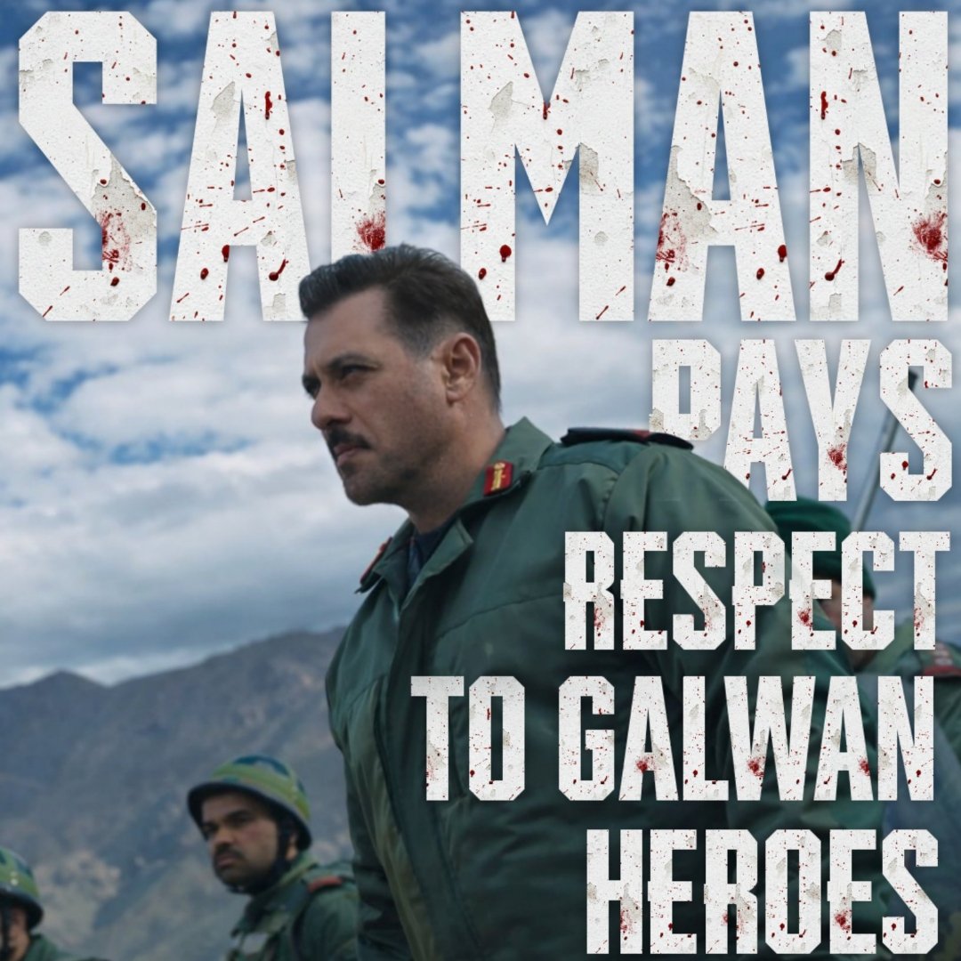 Huge respect to Salman Khan for highlighting the Galwan Valley conflict and paying tribute to its heroes

#IndiaWithBattleOfGalwan