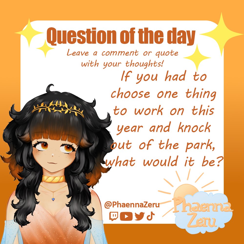 Hey #Vtubers! Question of the day: I want to build up a routine that works for me and is sustainable, while still being able to do the things I enjoy! So watch out world! Once I get 8 hours of sleep it's over! XD
#QuestionOfTheDay