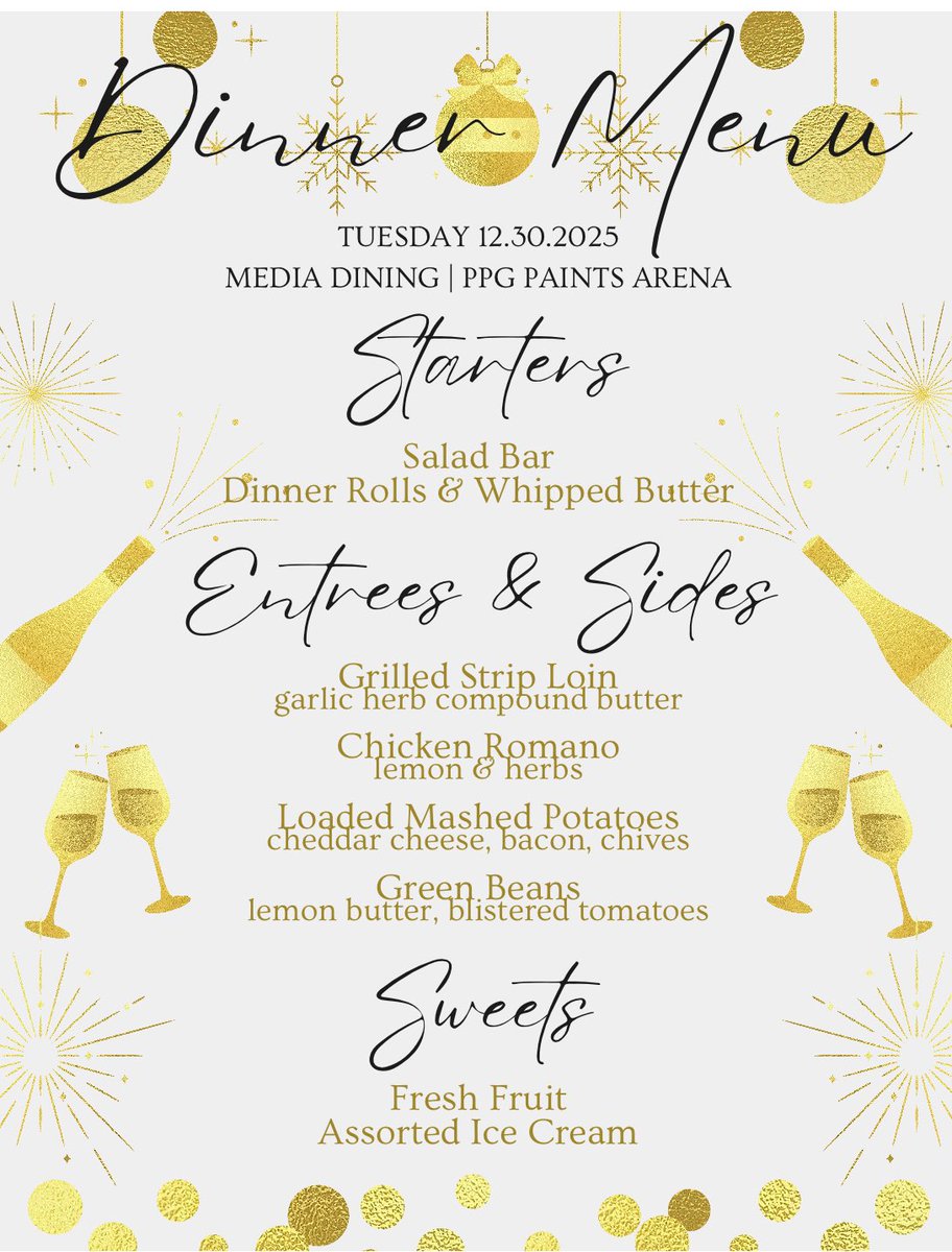 Close out the year with the off ice officials favorite meal. Well we’re guessing it’s their favorite cause it sure is ours.