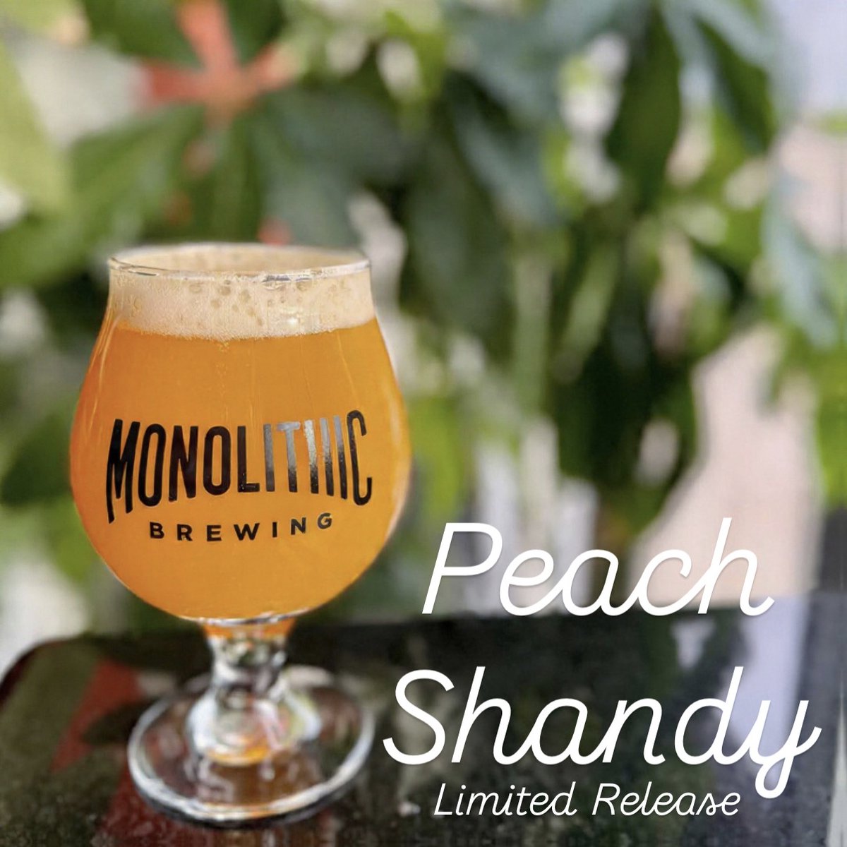 Our Winter Shandy Series is back starting today! Each week we’ll release a single keg of a fruited Shandy variant.

On tap now: Peach Shandy – 4.7% abv - Our Monolithic Shandy base made with fresh lemon zest, hand juiced lemons, lemonade and fresh peach puree. *No crowlers.
