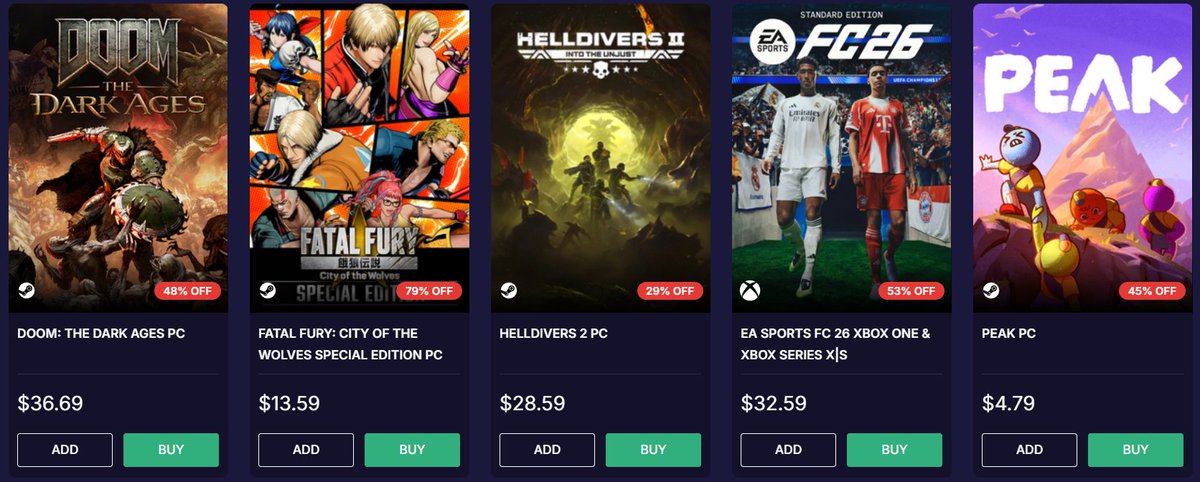 QuesoStream's tweet photo. Top sellers right now on @LoadedEN! There's also a BUNCH of other games and membership deals! Be sure to use my link: https://t.co/e6jglaBwc1 https://t.co/ivHuYoGf0R