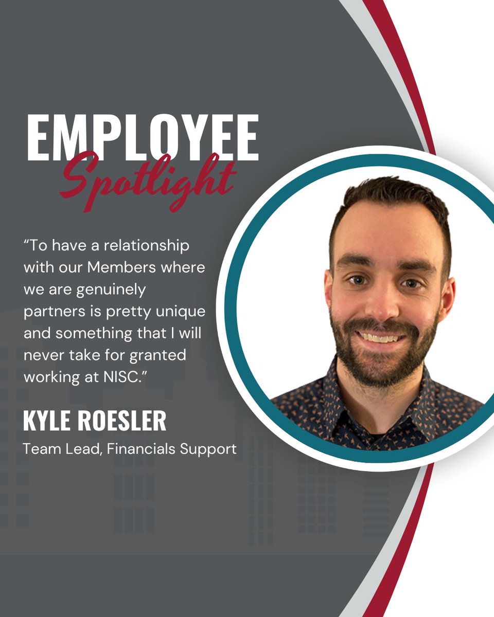 As Team Lead of the Financials Support team, Kyle Roesler has spent the last 11 years ensuring our Members have the training, support and education they need to successfully utilize NISC’s Financials and iVUE Connect - Financials solutions. 

Thanks for all you do, Kyle!