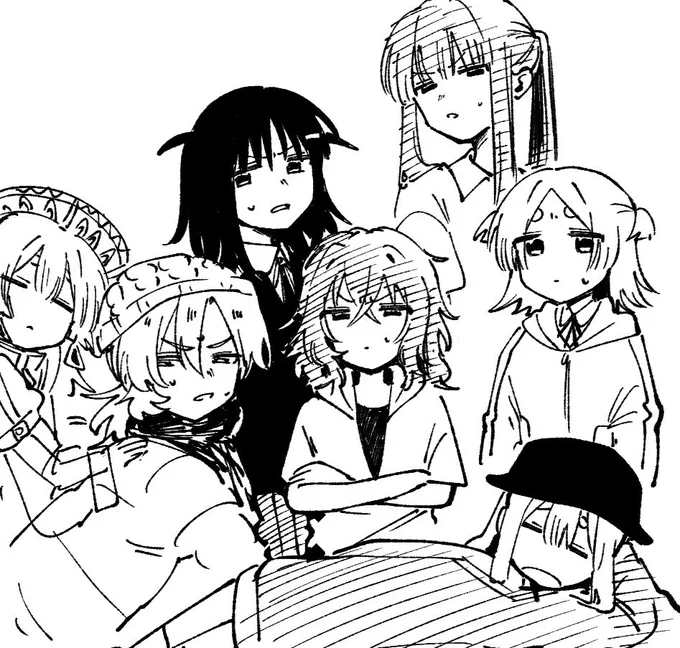あとやってみたかったのでやったんですけど今年作ったり描いたりしてた創作キャラの寄せ集めをした
寄せ集めても全員コミュ障なので会話が起こらない 