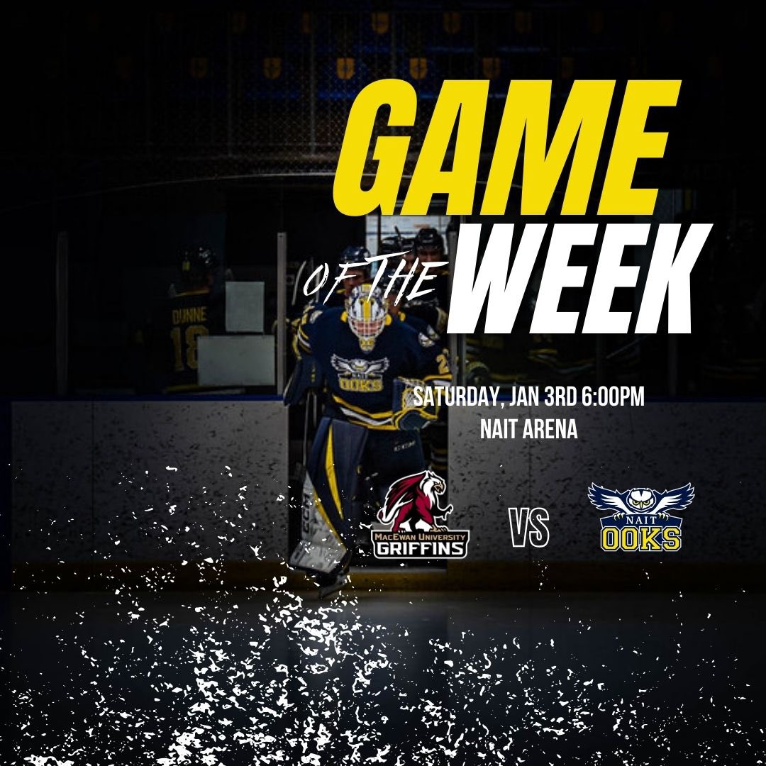 NAITMensHockey's tweet photo. City rivalry loadingβ¦ ποΈ
Ooks fans, donβt miss the Battle of Edmonton taking place this Saturday as we take on @MacEwanGriffins .π₯
Saturday, 6:00PM @ Nait Arena > Secure your seats. ποΈ
#LetsGoOoks #WeAreSoBack #BattleOfEdmonton #Ournest https://t.co/fOTynKKp4u