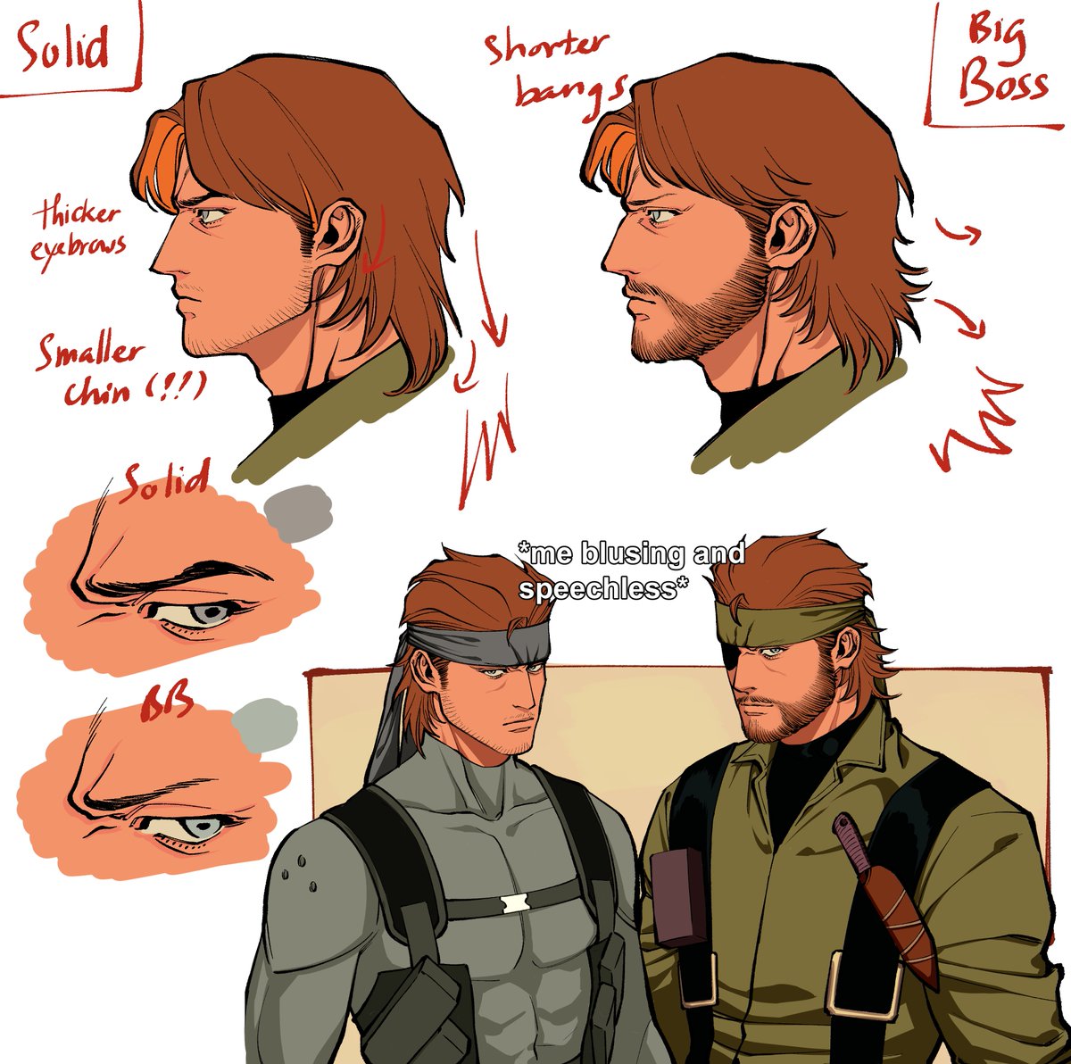 terracottahart's tweet image. Solid Snake and BB study. For some reason Solid is much harder to draw 😭
#mgs #sketch