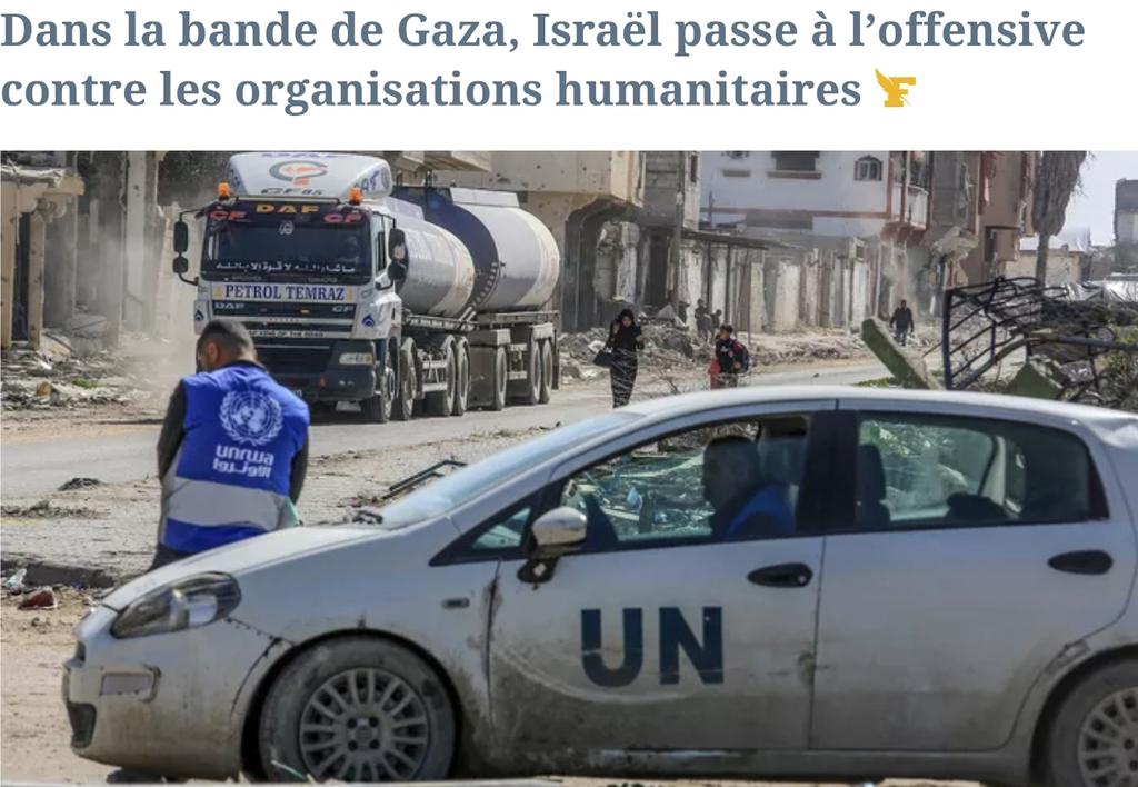 Pendant que l’ONU supplie pour un accès humanitaire sans restriction, Paris roule le tapis rouge aérien au principal accusé. Hypocrisie crasse, impunité totale et Gaza continue de crever en silence. Révoltant... 😑