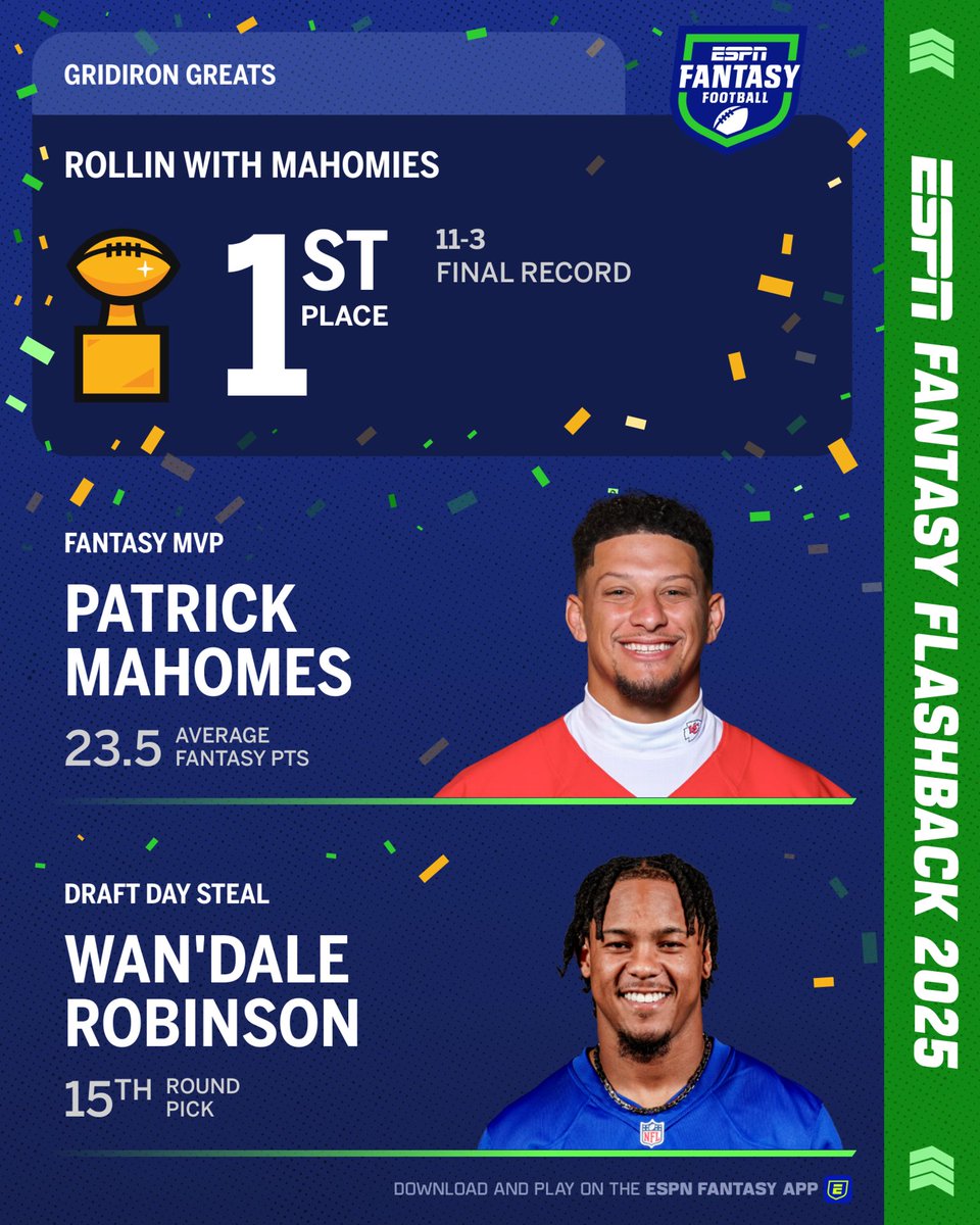 Check out my 2025 ESPN Fantasy Football Flashback via @ESPN Fantasy - via @ESPN Fantasy