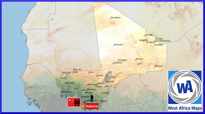 Mali 🇲🇱 | On December 26, dozens of terrorists from Katiba Macina (JNIM) attacked the Kalana gold mine on the border with Guinea 🇬🇳.

🔴 Two Chinese nationals were kidnapped by the terrorists.
🔵 Construction equipment and buildings were set on fire.

🔸 Three FDS checkpoints