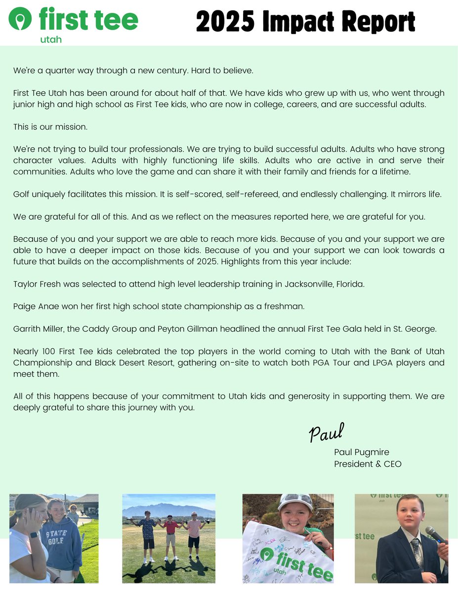 First Tee – Utah tweet media