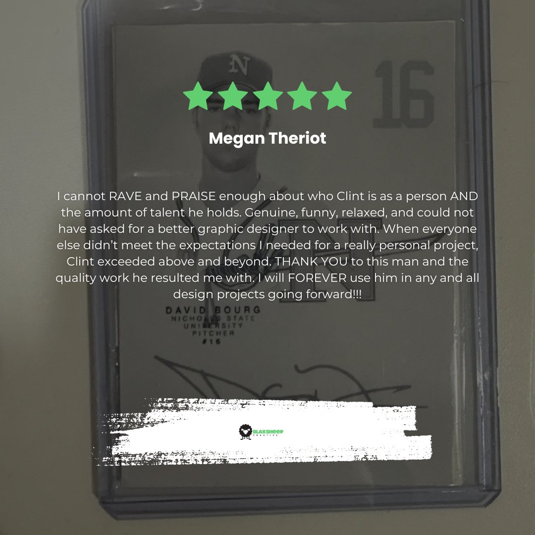 Testimonial Tuesday ⭐⭐⭐⭐⭐

Personal projects need more than talent.
They need listening and follow-through.

Appreciate the trust, Megan.

#TestimonialTuesday #ClientFeedback #GraphicDesign #BlakSheepCreative