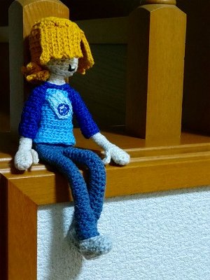 irenecurdie1872's tweet photo. モー���ーシティ（Motorcity）のチャック（Chuck）を（のつもりで）編みました。今年のアートでショー応募作品の放流です。 https://t.co/3MQws7iNj7