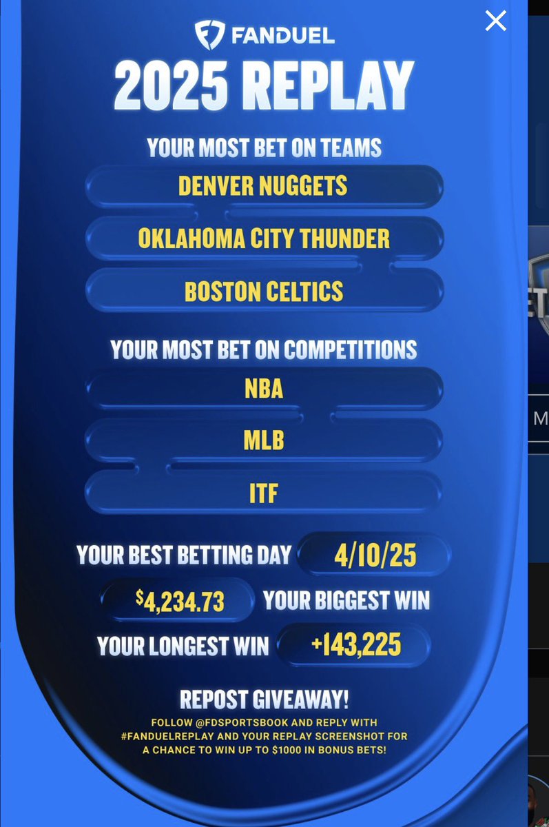 bobmarlystyl's tweet photo. @FDSportsbook #FanDuelReplay https://t.co/kChtj52tgN