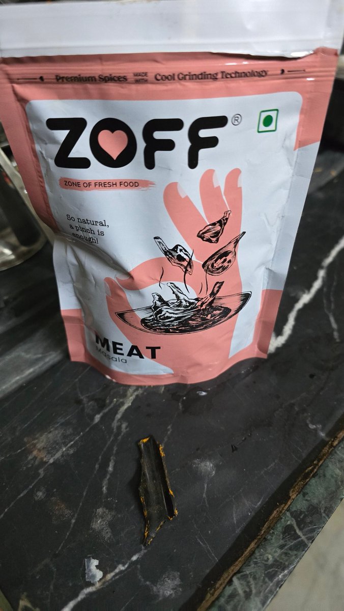 indian634's tweet photo. @Flipkart @flipkartsupport @zoff_foods ​Shocked to find a broken piece of a permanent marker inside a sealed packet of  Meat Masala! 
​This is a severe food safety hazard and quality control failure. How did this pass inspection?
Order id OD336366030982394200. https://t.co/LDzlwLzIg3