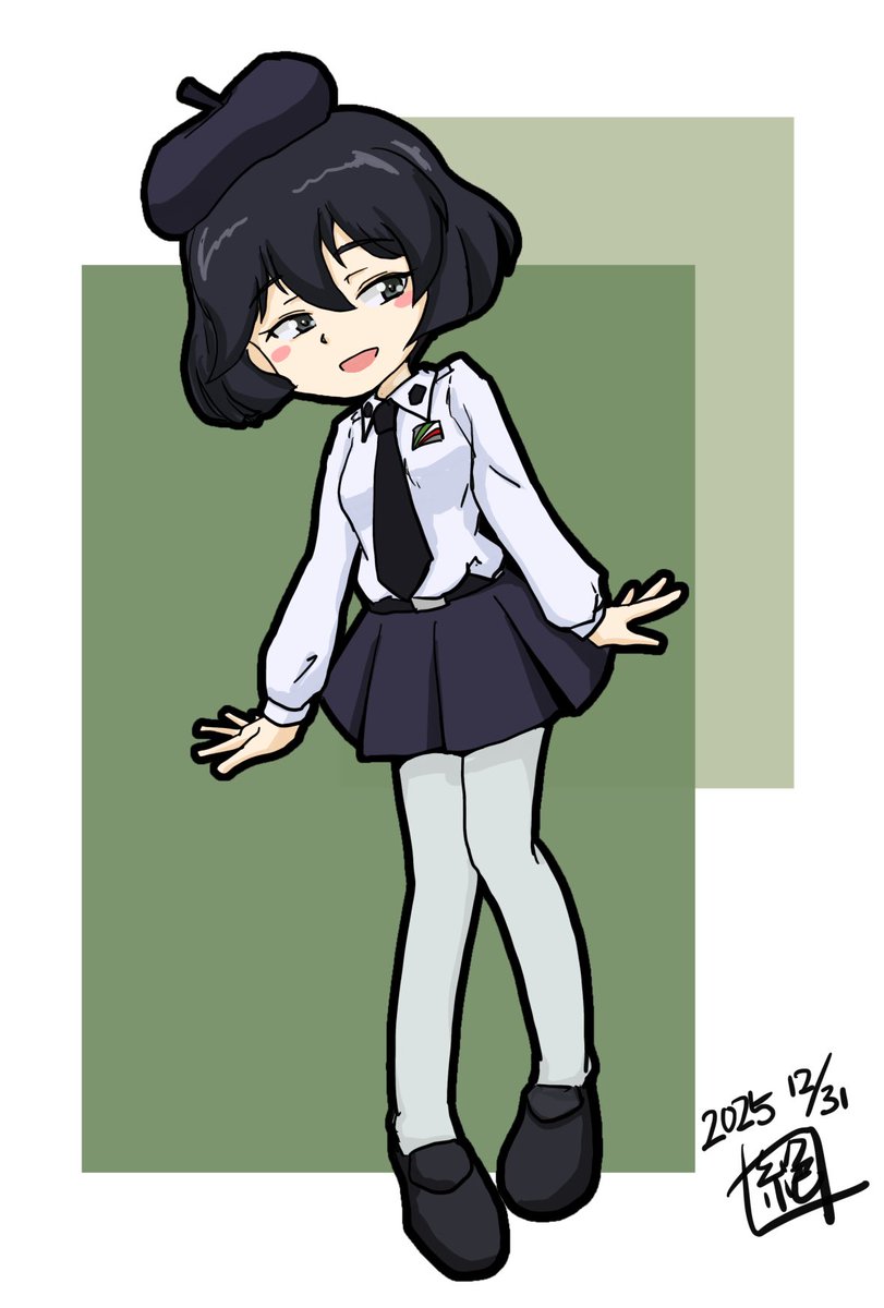 今日は静岡のシネシティザードさんに
もっとらぶらぶ作戦です!を見に行ってきました‼︎
2度目でしたがとても良かった…❤️
アンツィオの制服がとても可愛かったので…
コレは描くしかないかなーと…
#ガルパンらぶらぶ 
#ガルパン 