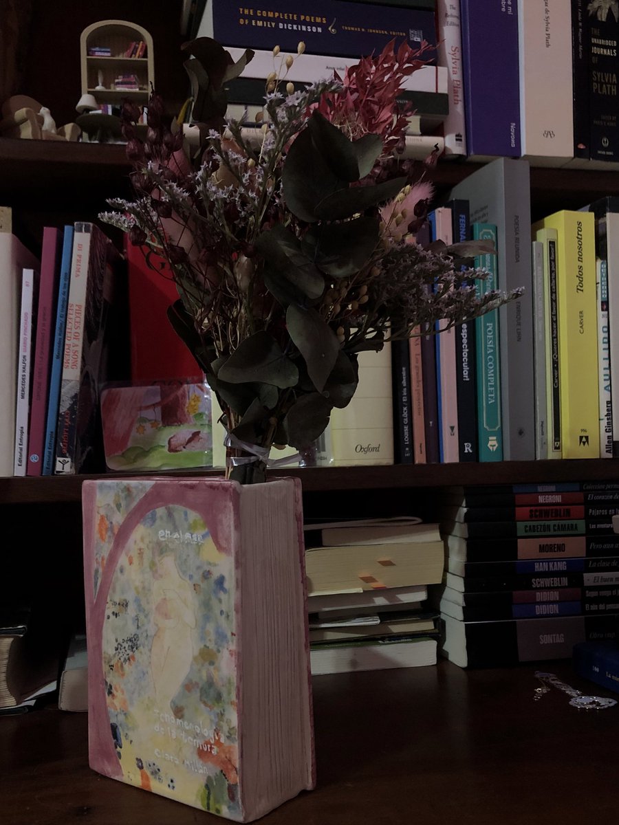 no puedo creer que mi novio mandó a hacer un florero-libro de mi libro 😭😭😭