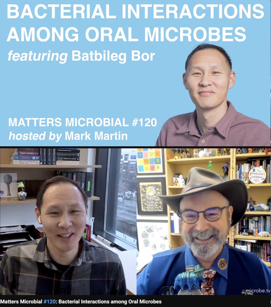 markowenmartin's tweet photo. New podcast episode of #MattersMicrobial! This time, Dr. Bat Bor tells the #QualityQuorum all about mysterious interactions between bacteria among the oral microbiota. Please spread the #GoodMicrobialWord? @univpugetsound @ASMicrobiology @profvrr
https://t.co/1oImRk0BKH https://t.co/GqNs7icauL
